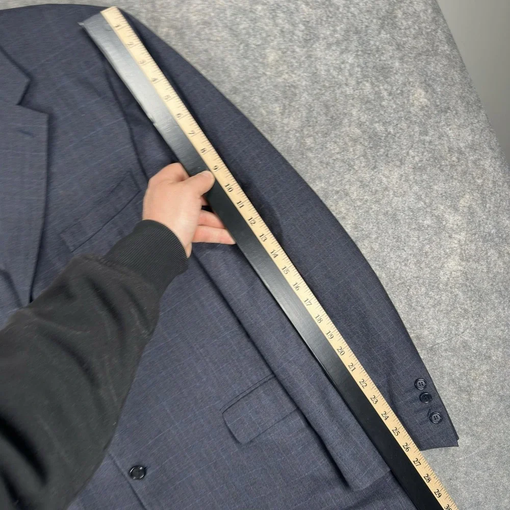 Canali Suit Jacket Mens 48‎ (58 Italy) Gray Check Super 120s Wool Made Italy